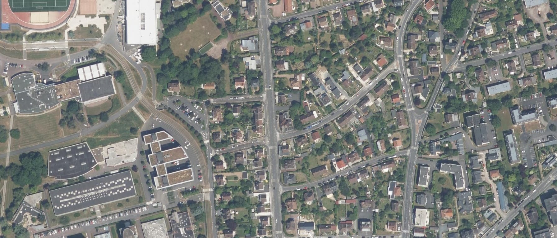 Vue aérienne de Lycée Victor Hugo