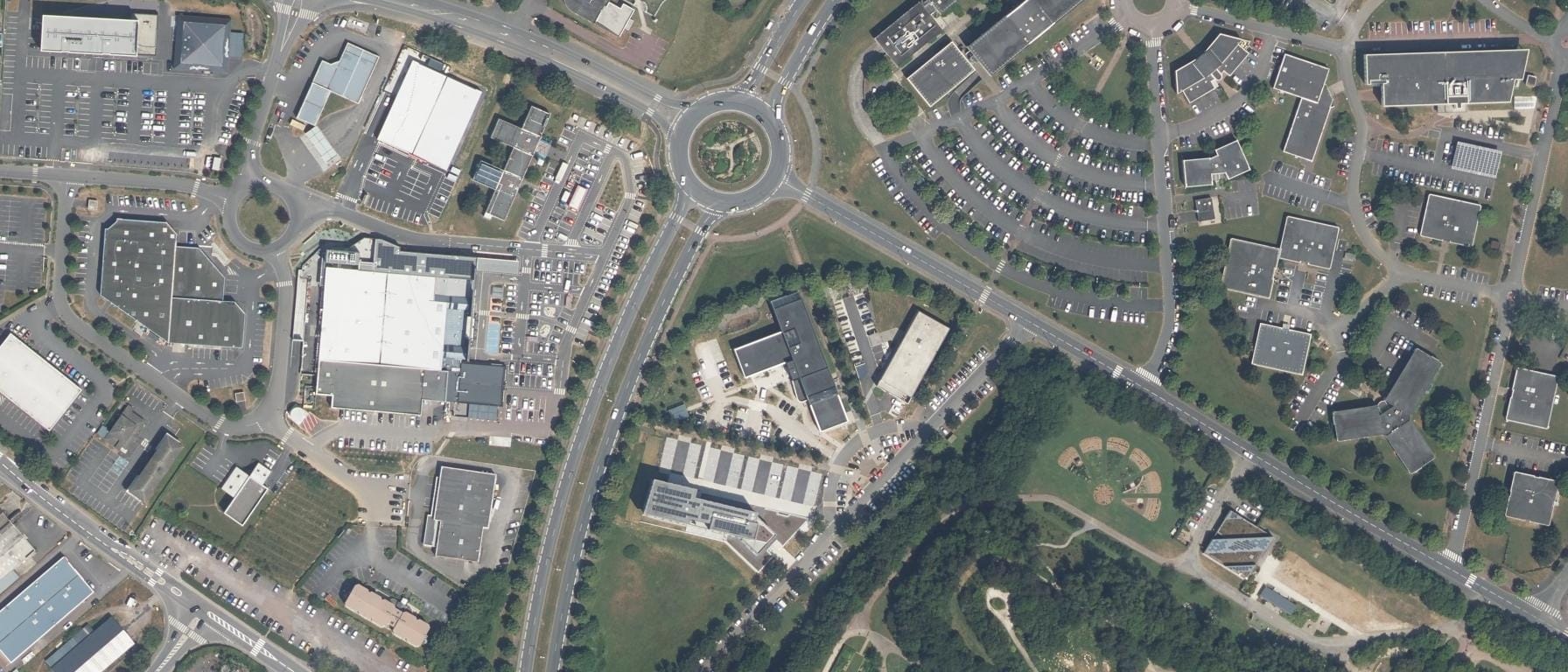 Vue aérienne de CFA E2SE Ecole Supérieure des Services aux Entreprises (Caen - 14)