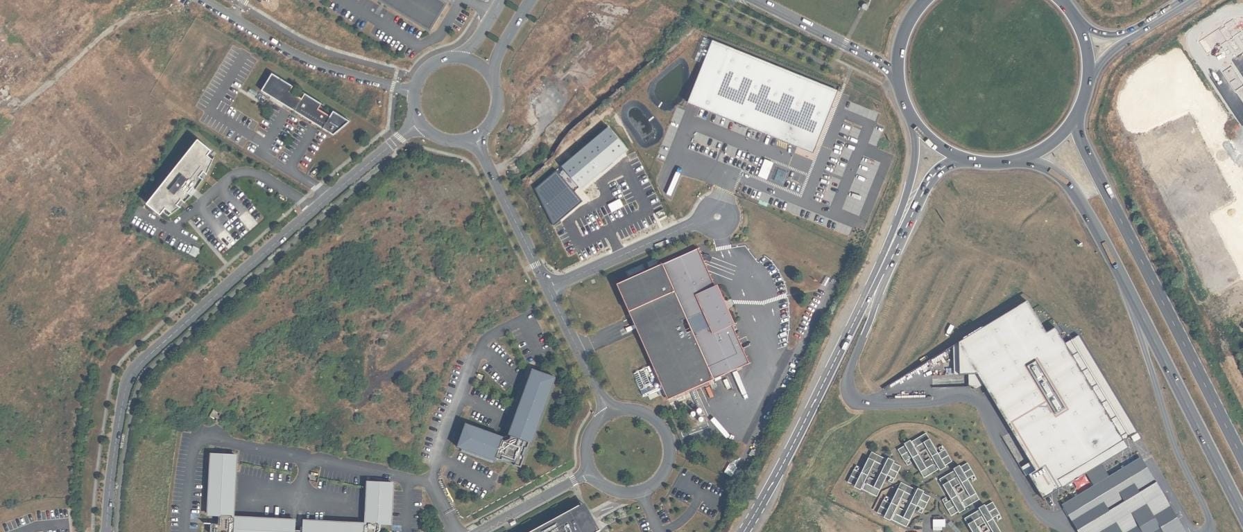 Vue aérienne de CFA CRAF2S et École de Journalisme de Normandie (Colombelles - 14)