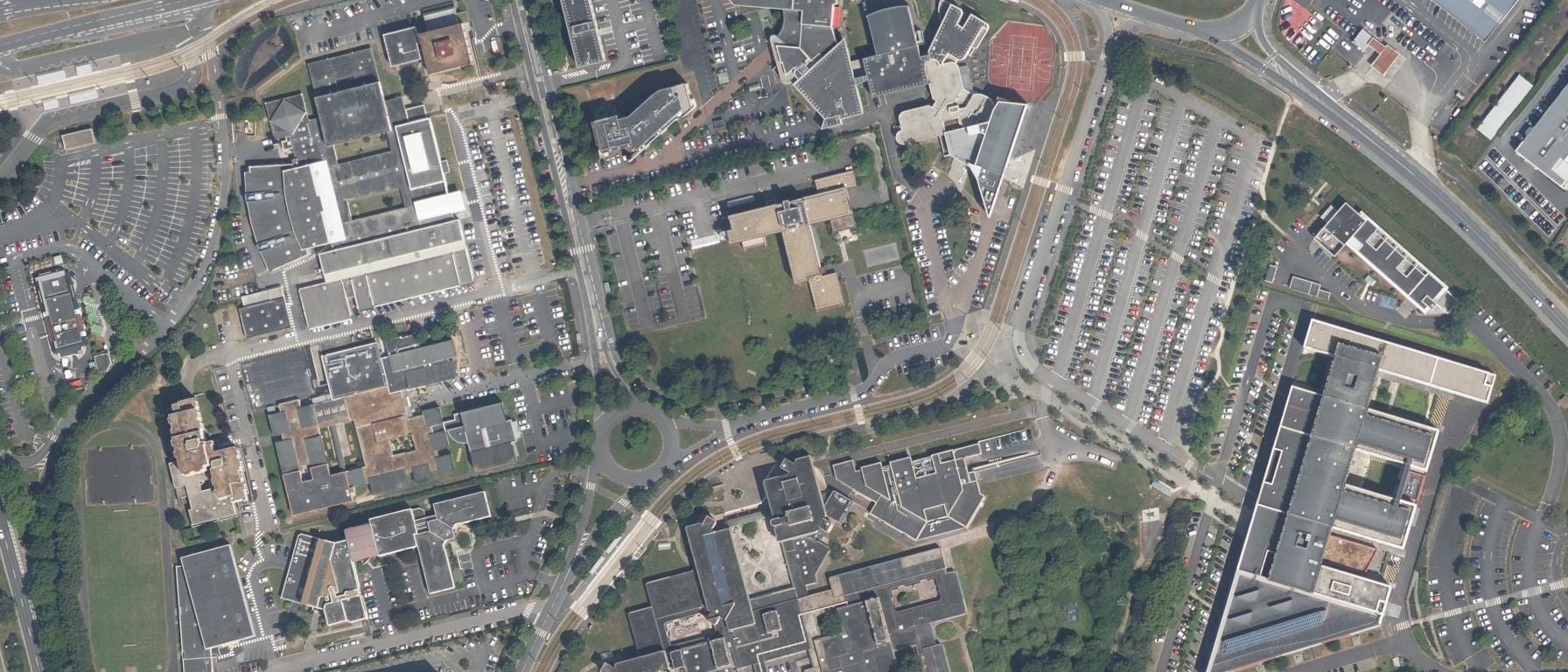 Vue aérienne de CFA EM Normandie compétences Caen