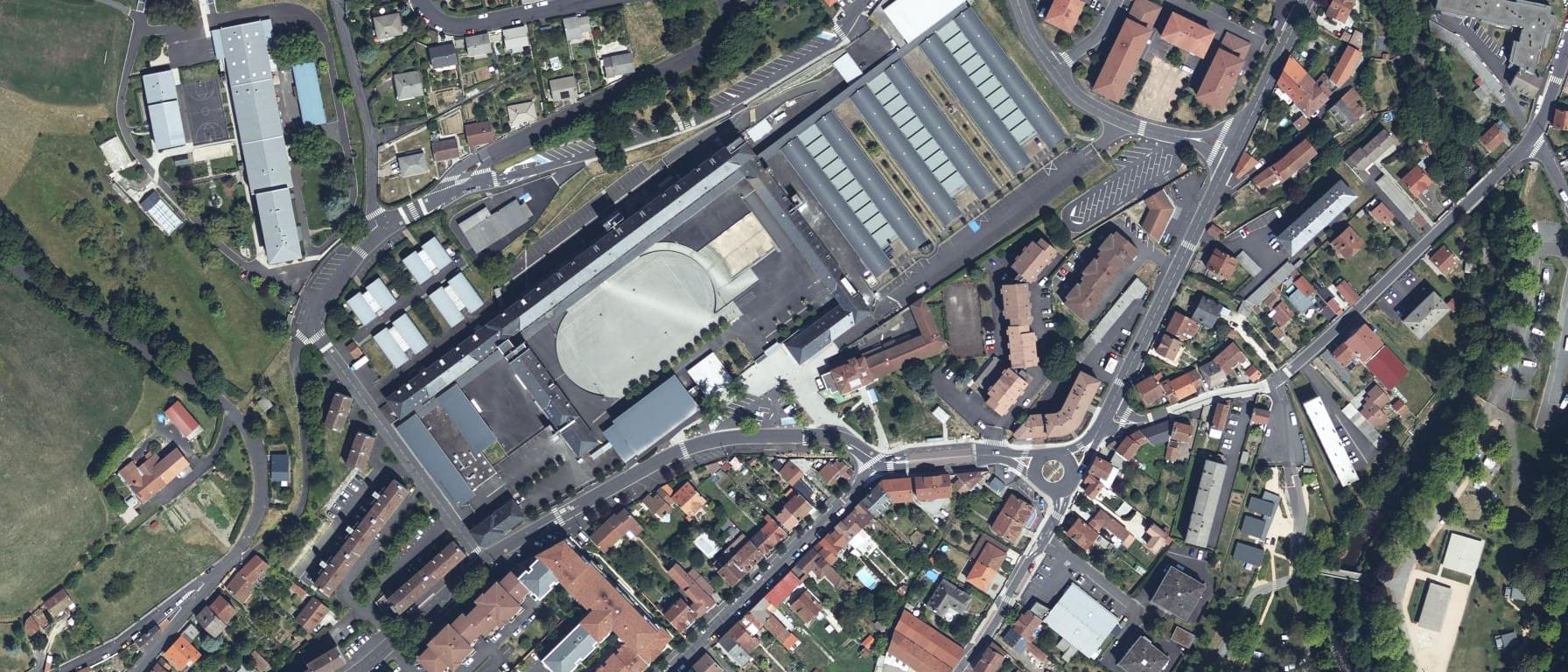 Vue aérienne de Lycée Jean Monnet - Mermoz