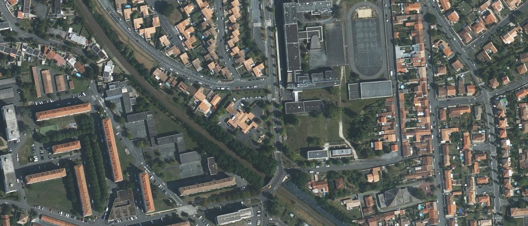 Vue aérienne de Lycée Maurice Merleau-Ponty