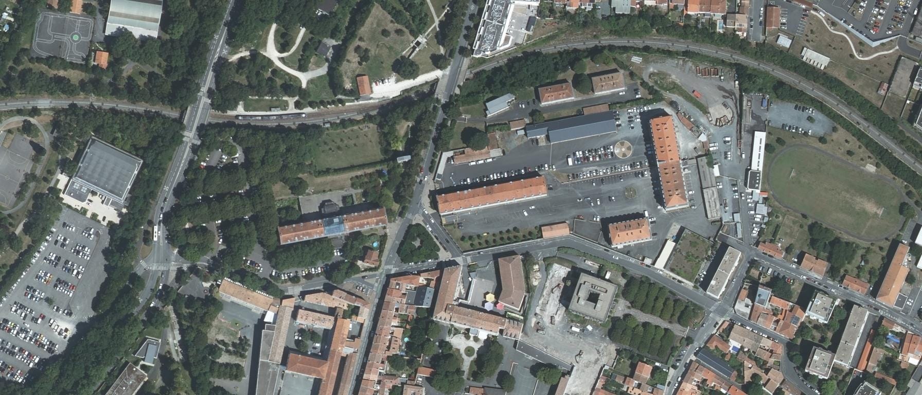 Vue aérienne de INSPE de l'académie de Poitiers : site du Campus de La Rochelle