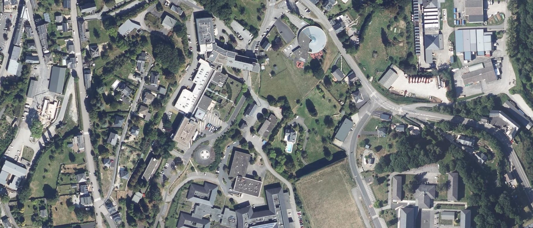 Vue aérienne de IFSI CH Ussel
