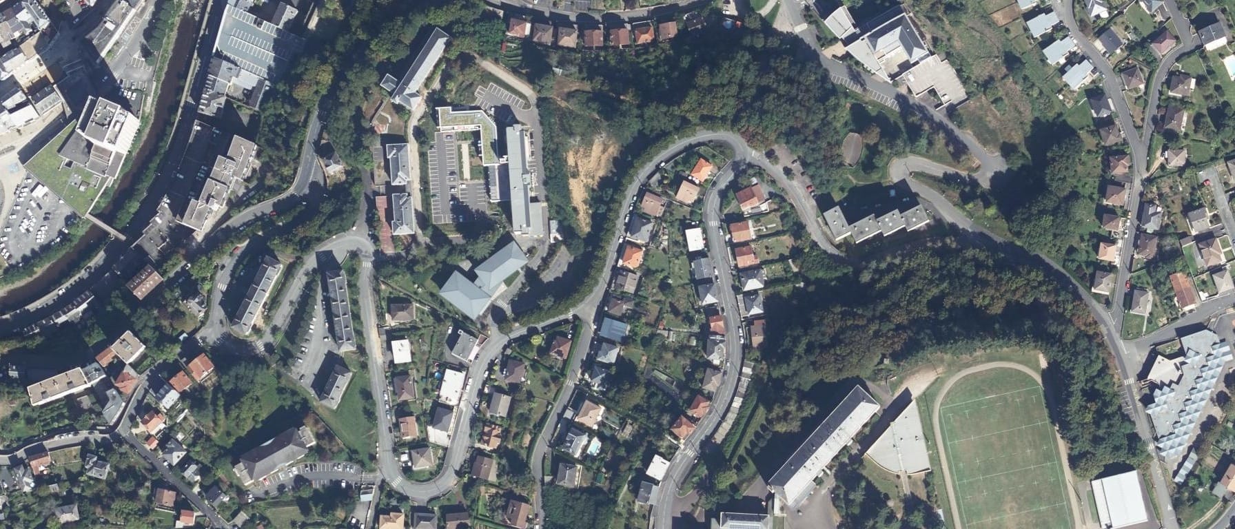 Vue aérienne de I.U.T du Limousin - site de Tulle