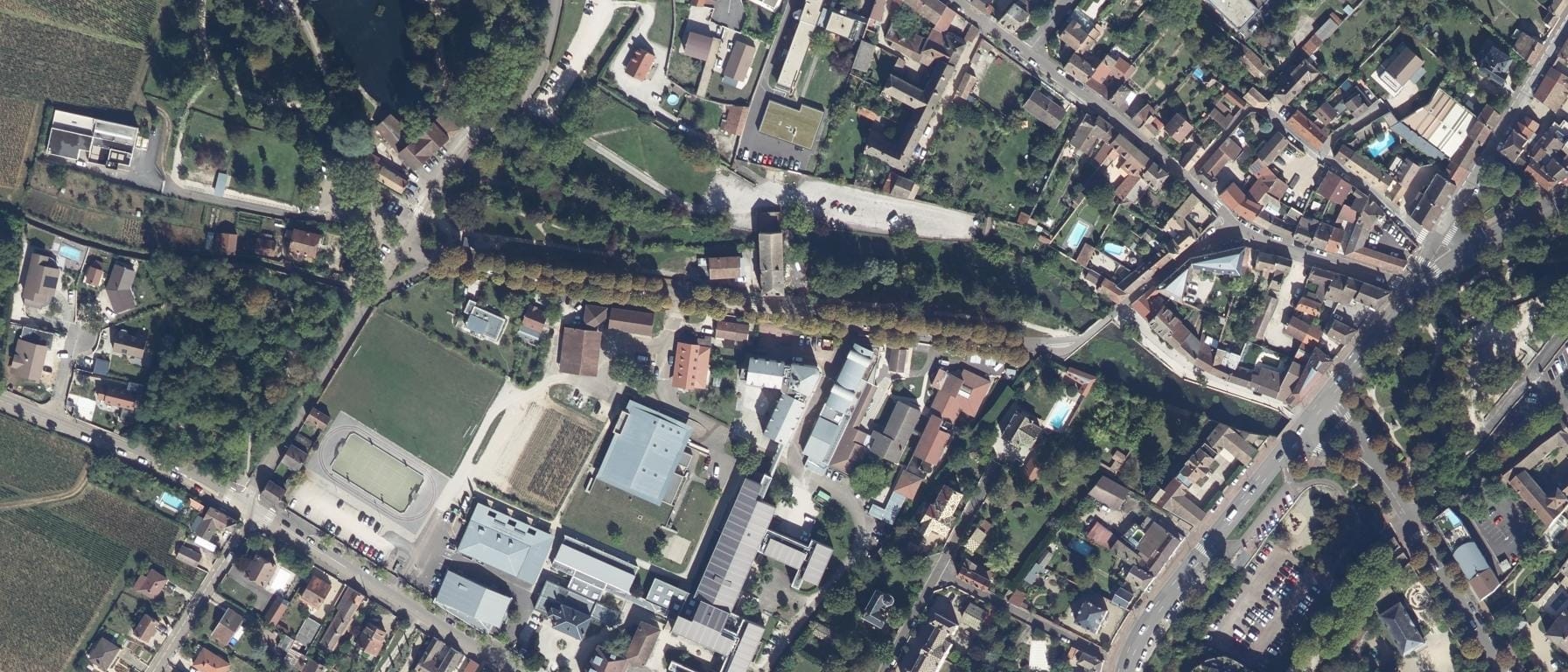 Vue aérienne de CFA Beaune VITICOLE