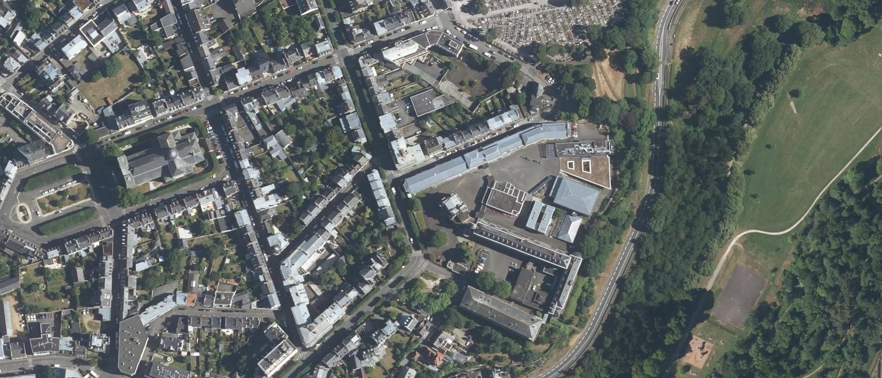 Vue aérienne de Lycée Ernest Renan