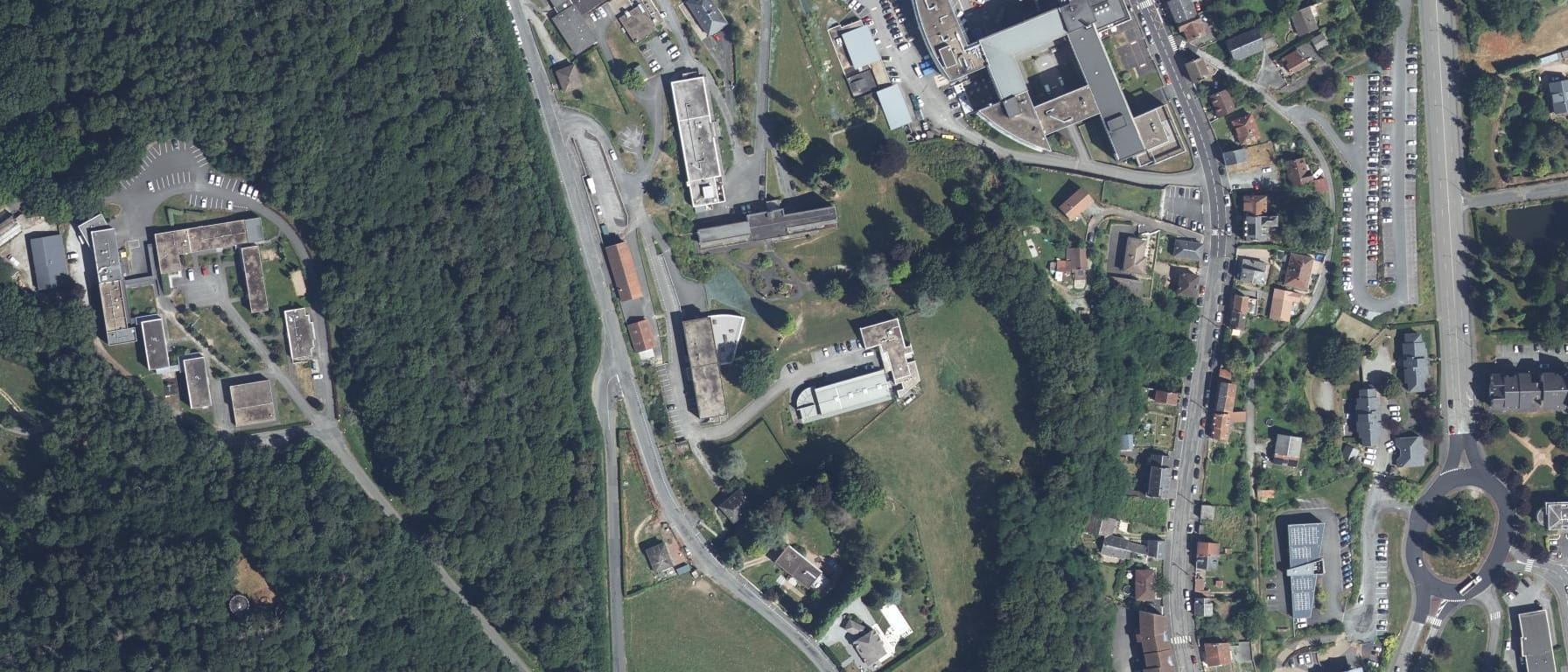 Vue aérienne de IFSI CH de Gueret