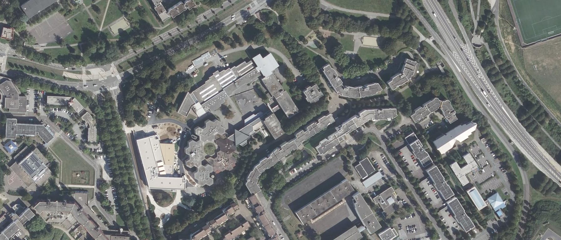 Vue aérienne de Lycée Victor Hugo