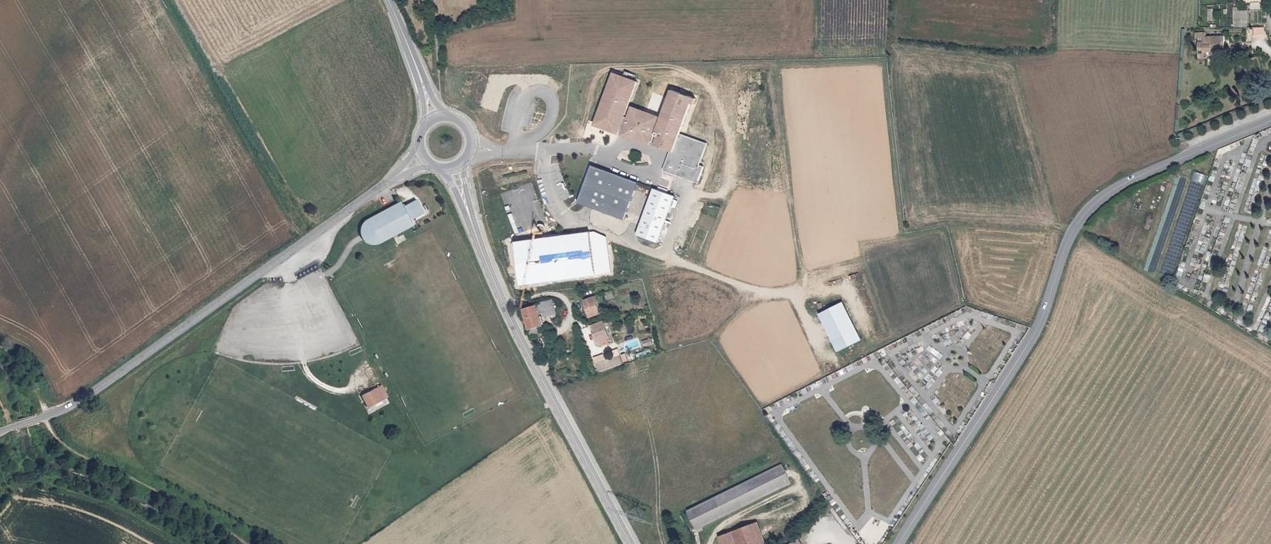 Vue aérienne de Lycée du Val de Drôme