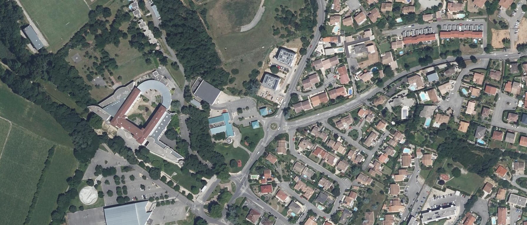 Vue aérienne de Lycée Les Trois Sources