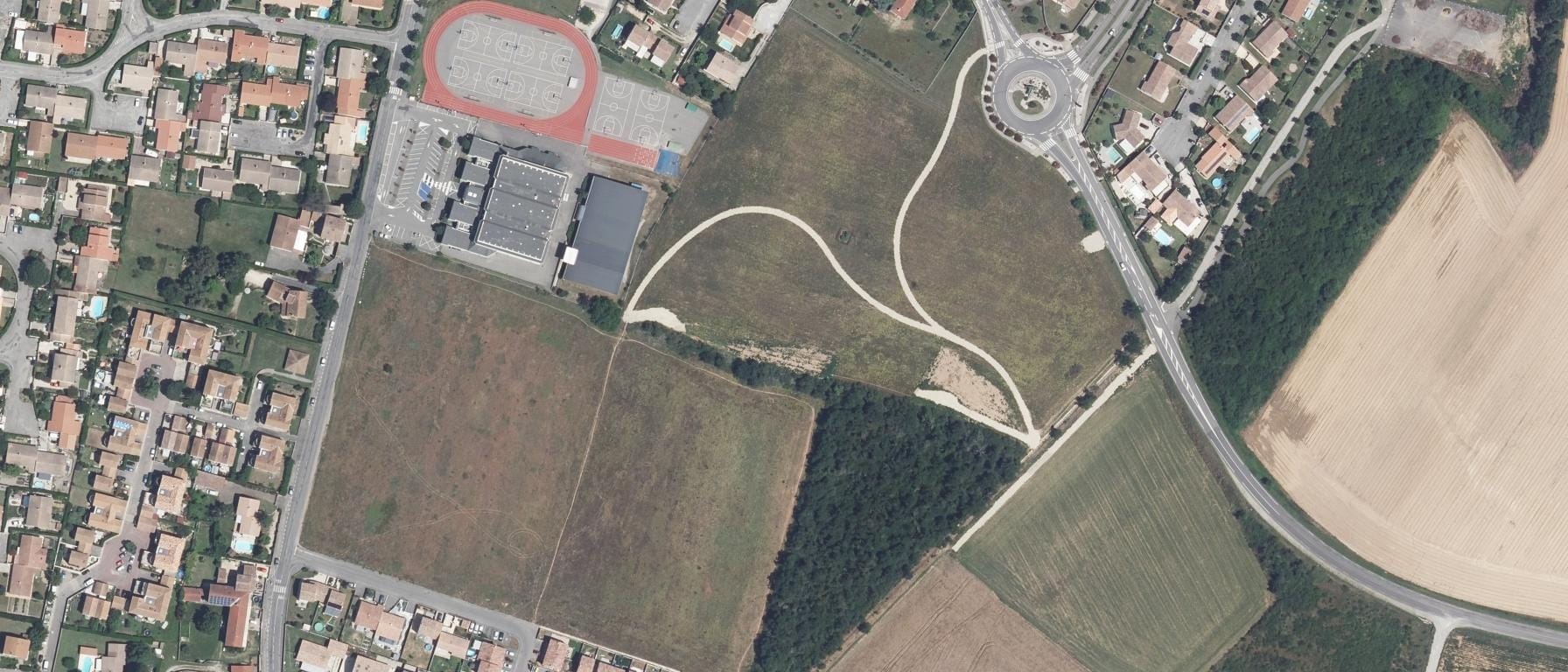 Vue aérienne de Centre de formation d'apprentis - AFTRAL - PORTES LES VALENCE