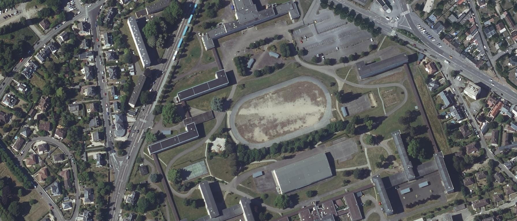 Vue aérienne de GRETA Portes normandes - Lycée Aristide Briand