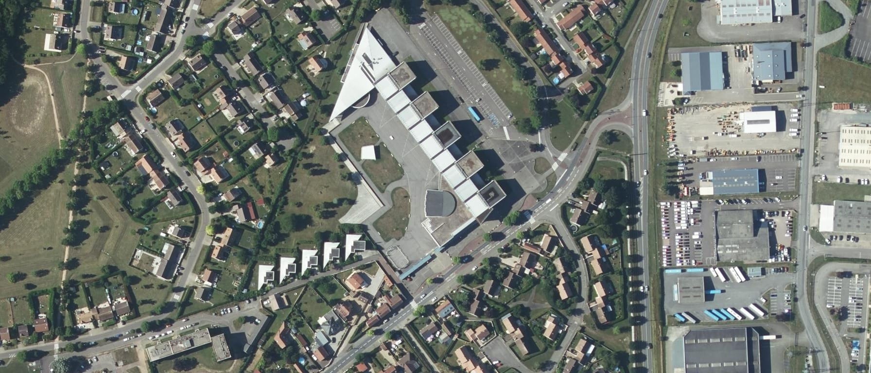 Vue aérienne de Lycée André Malraux