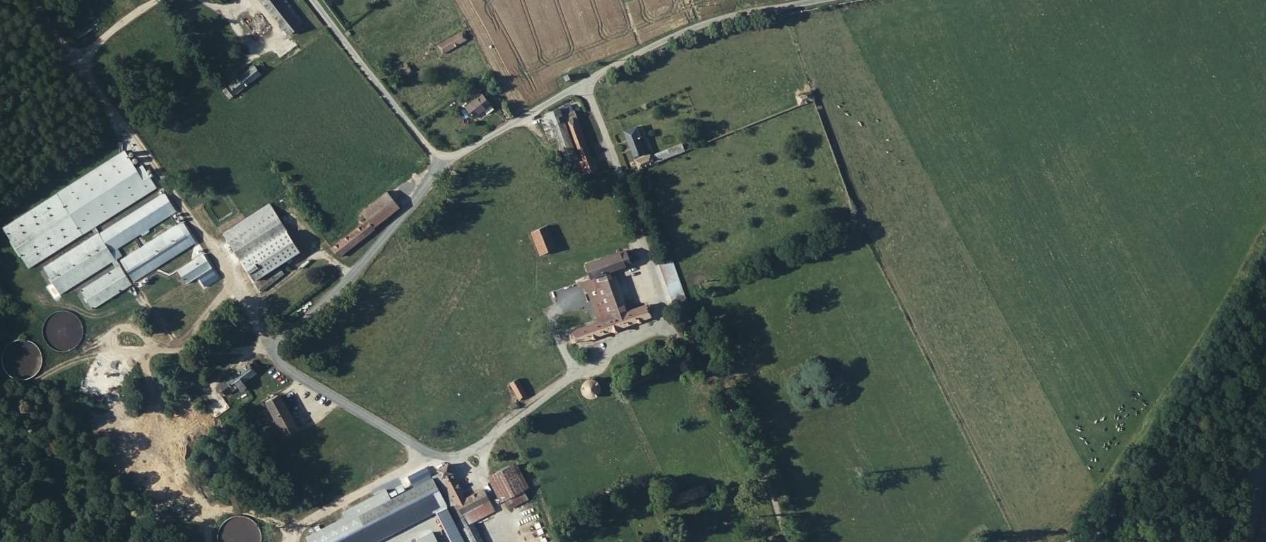Vue aérienne de CFA en élevage