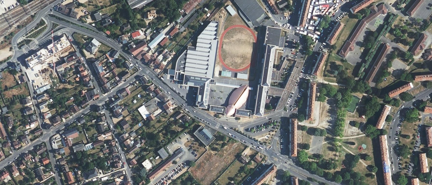 Vue aérienne de Lycée Edouard BRANLY