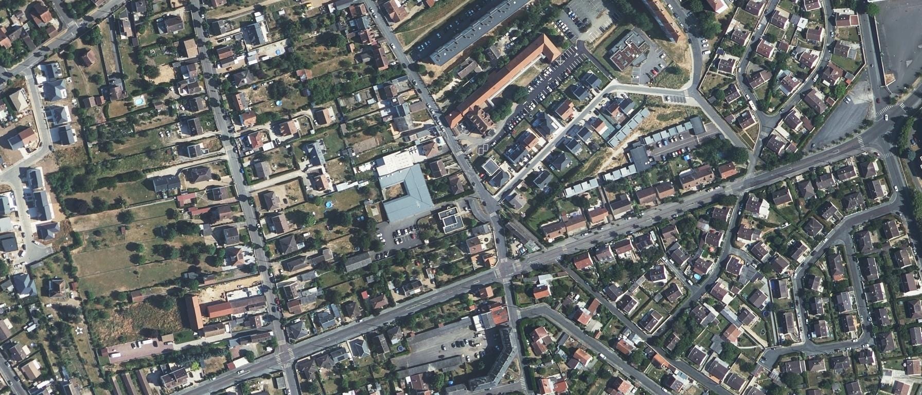 Vue aérienne de IFSI CH de Dreux