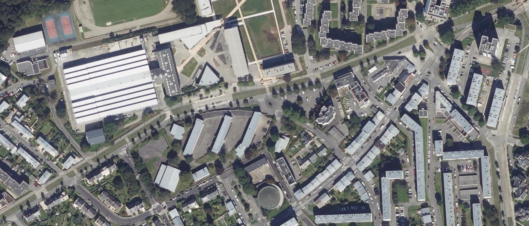 Vue aérienne de Lycée polyvalent Dupuy de Lôme