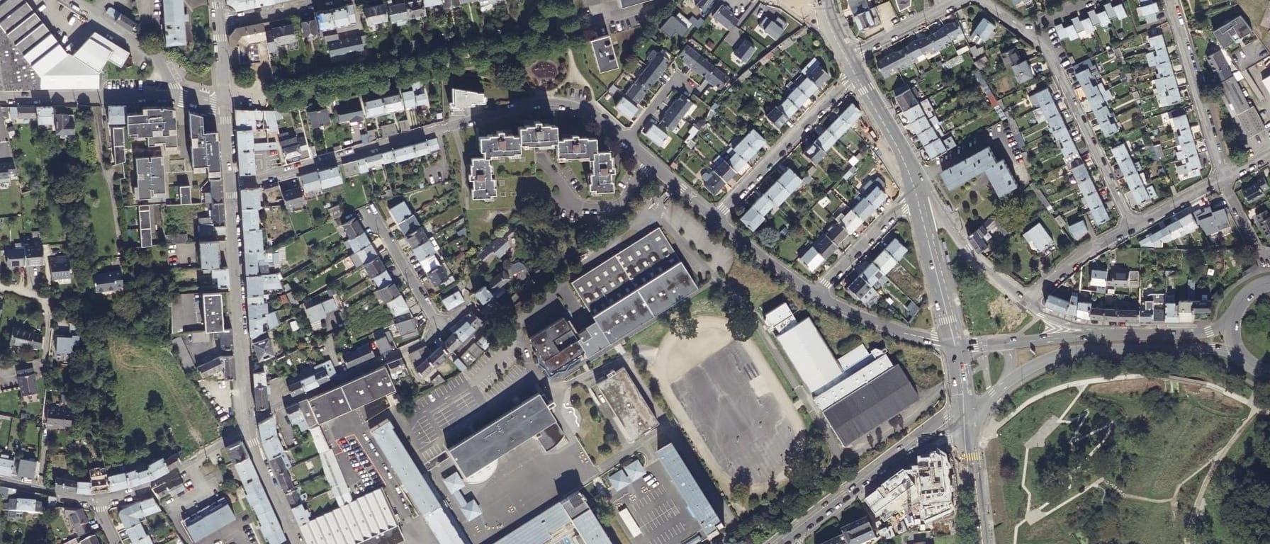 Vue aérienne de Lycée La Croix Rouge