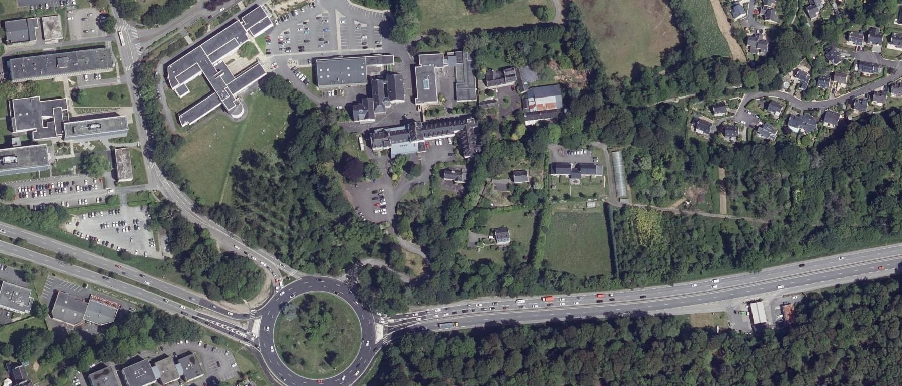 Vue aérienne de Lycée agricole Kerustum