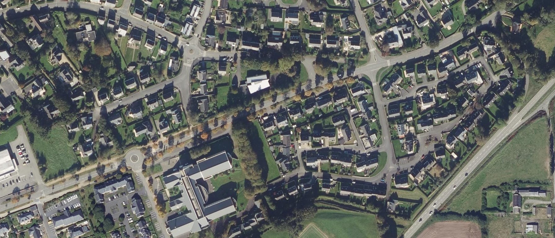 Vue aérienne de Lycée du Leon