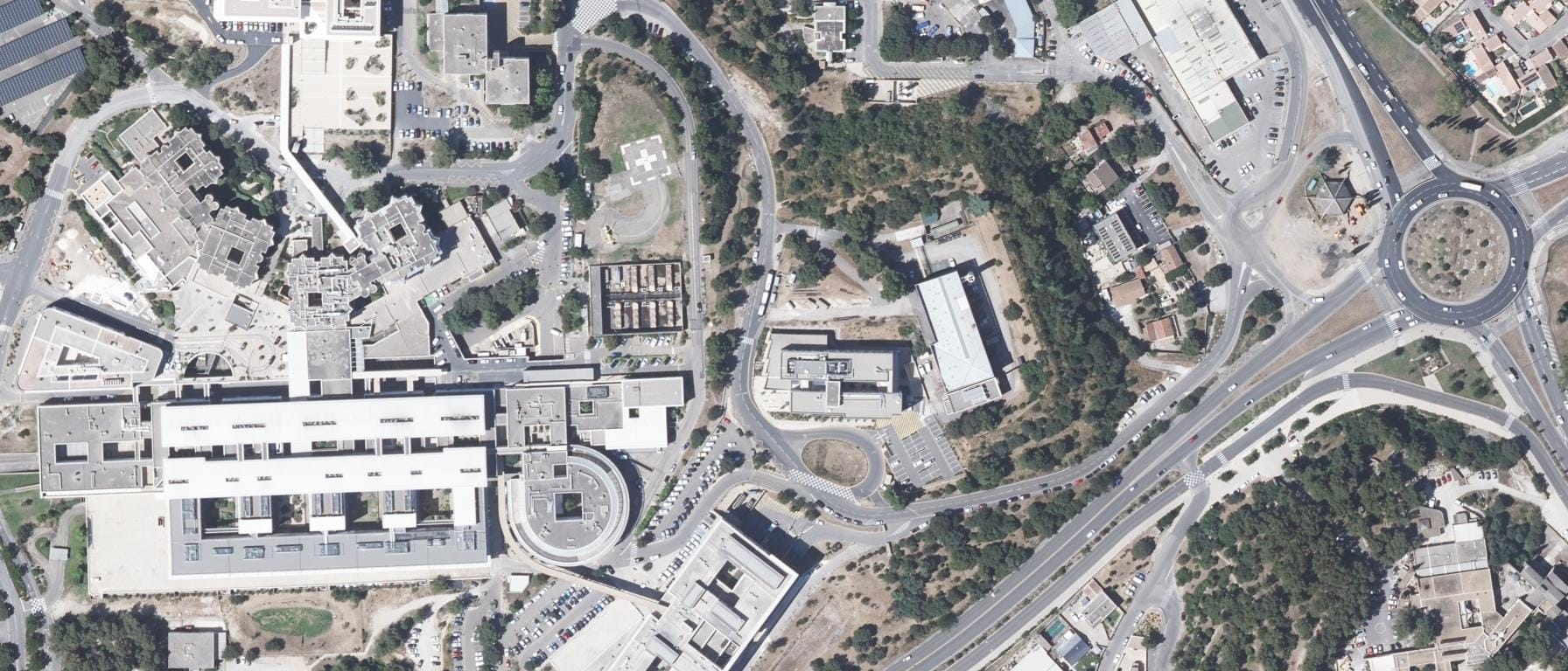 Vue aérienne de IFSI CHU Nimes