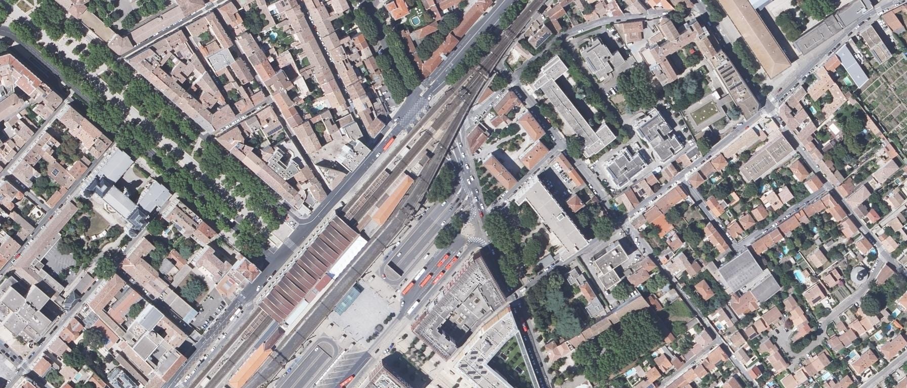 Vue aérienne de Lycée de La CCI