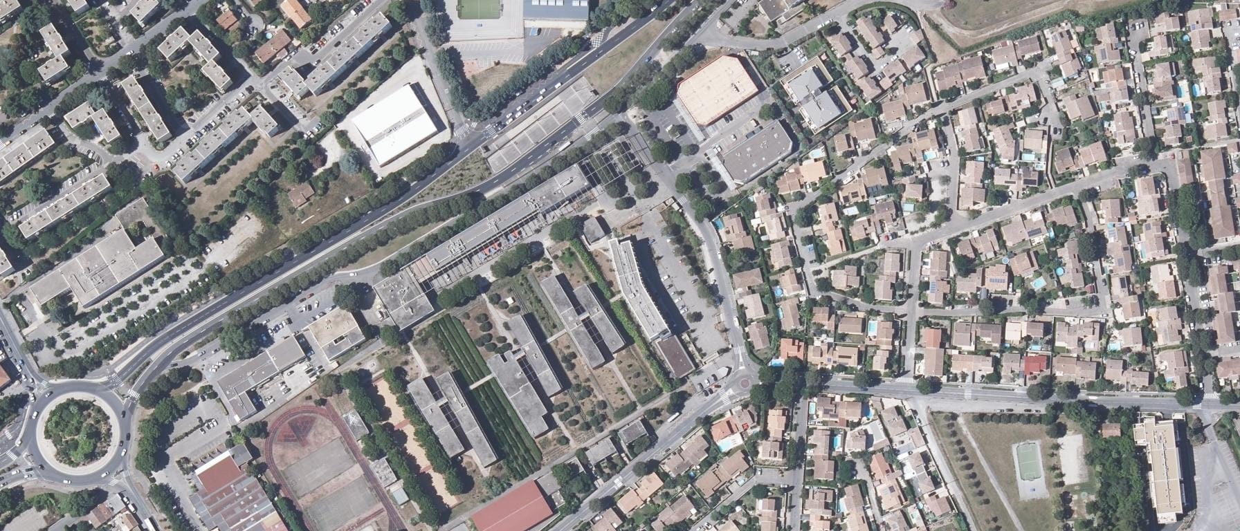 Vue aérienne de Lycée Philippe Lamour