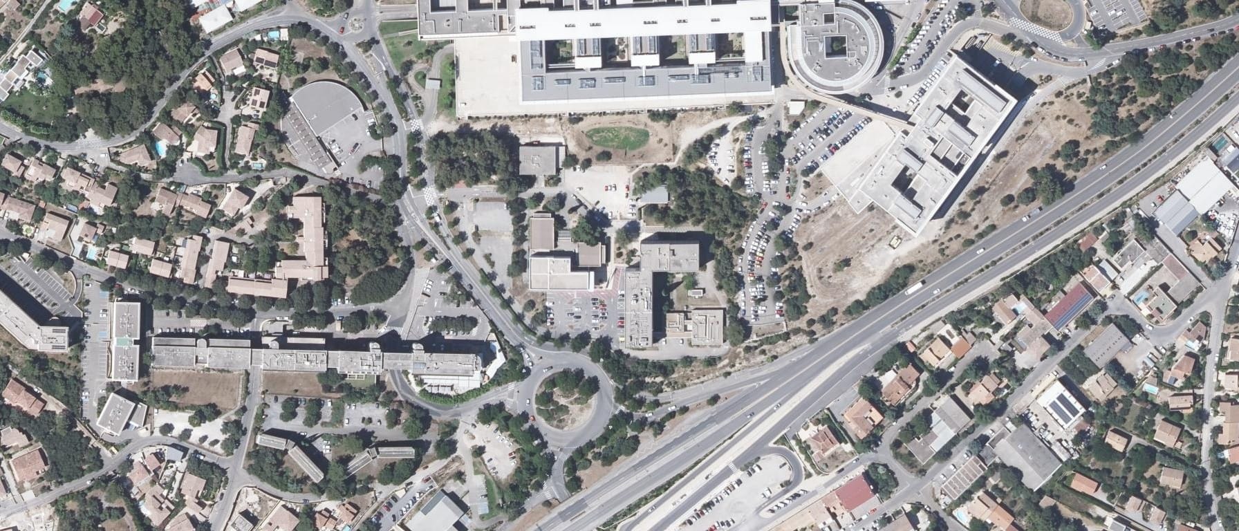 Vue aérienne de Université de Montpellier, Antenne de Nîmes