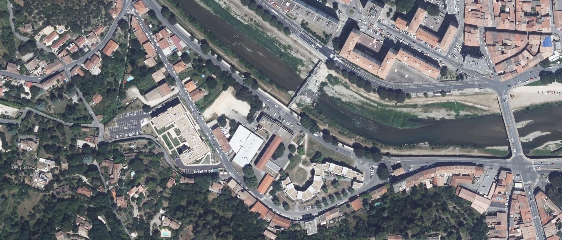 Vue aérienne de Purple Campus Alès - Université de Montpellier