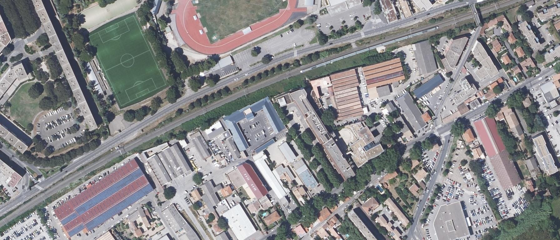 Vue aérienne de Sud Formation Conseil (Nîmes - 30)