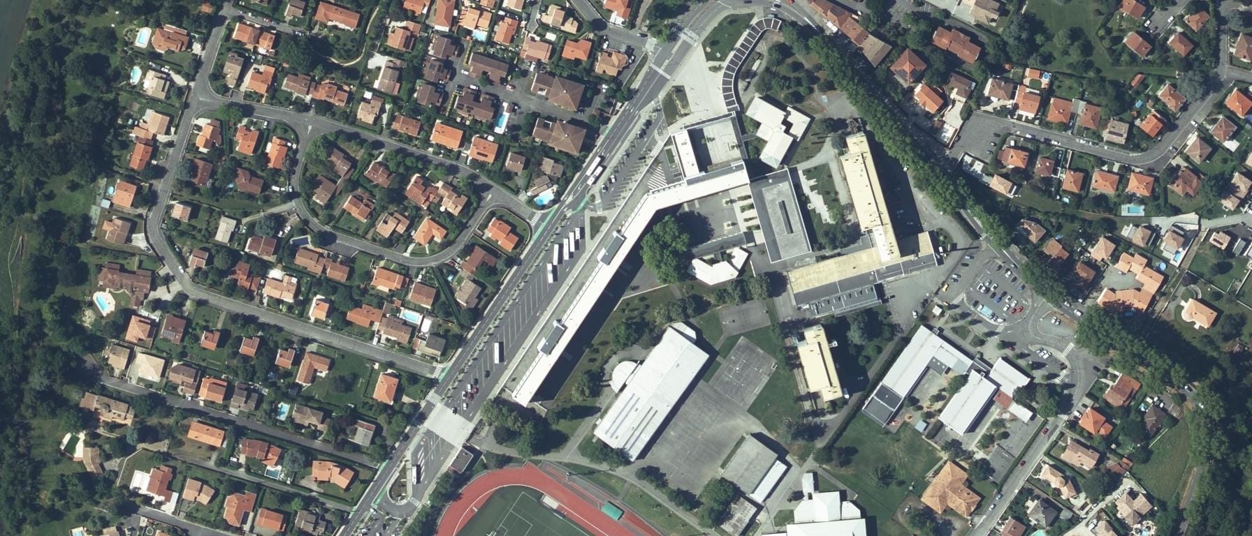 Vue aérienne de Lycée Pierre D'Aragon
