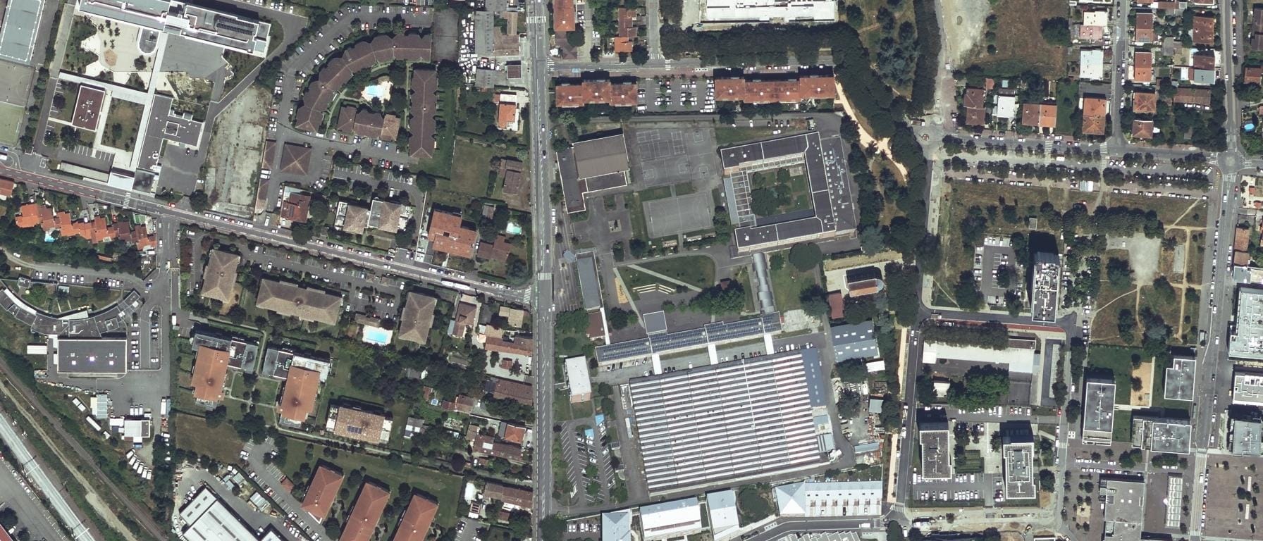 Vue aérienne de Lycée professionnel des métiers du bâtiment - Urbain Vitry - CFA Public Education Nationale