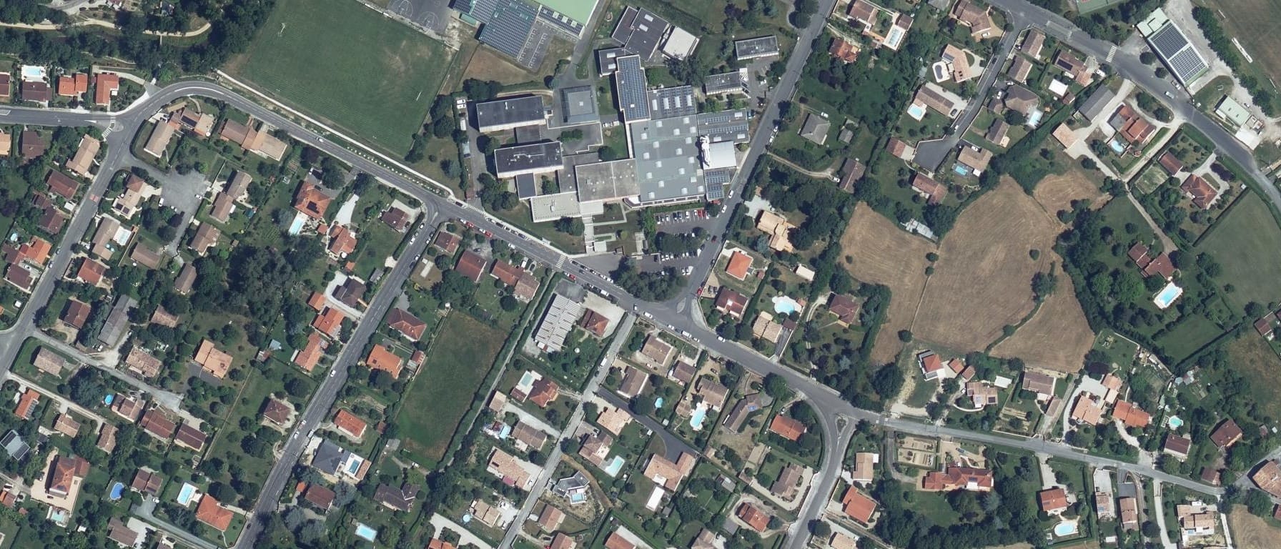 Vue aérienne de Lycée professionnel de l'Ameublement