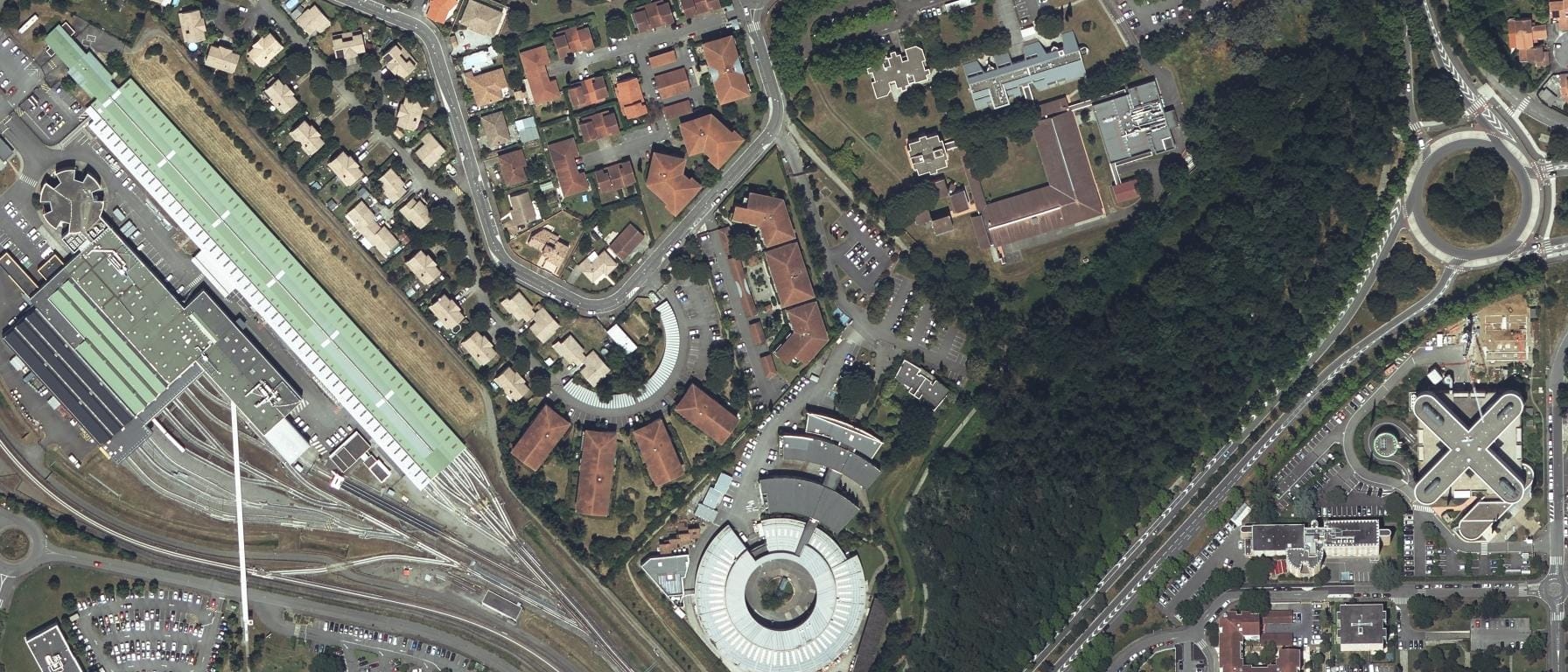 Vue aérienne de CFA BTP Occitanie