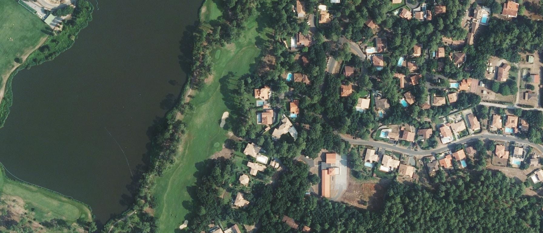 Vue aérienne de CREPS Bordeaux-Aquitaine - antenne de Soustons (Talence - 33)
