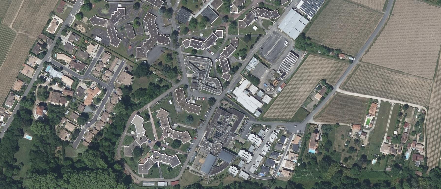 Vue aérienne de IFSI CH de Libourne