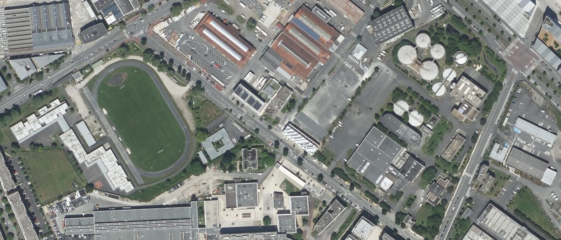 Vue aérienne de Lycée St Louis