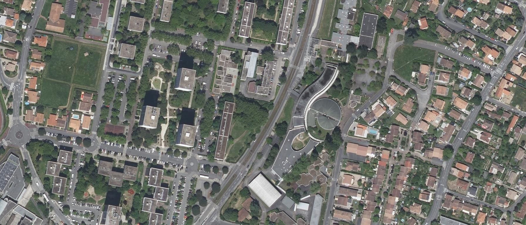 Vue aérienne de Lycée Elie Faure