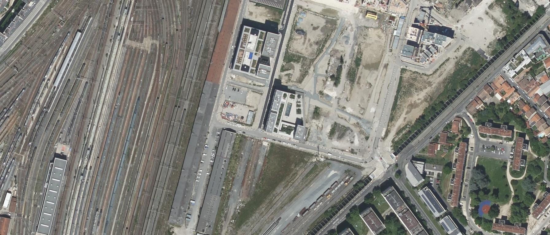 Vue aérienne de Ircom Bordeaux