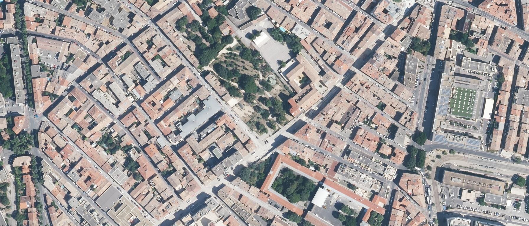 Vue aérienne de Lycée Georges Clemenceau