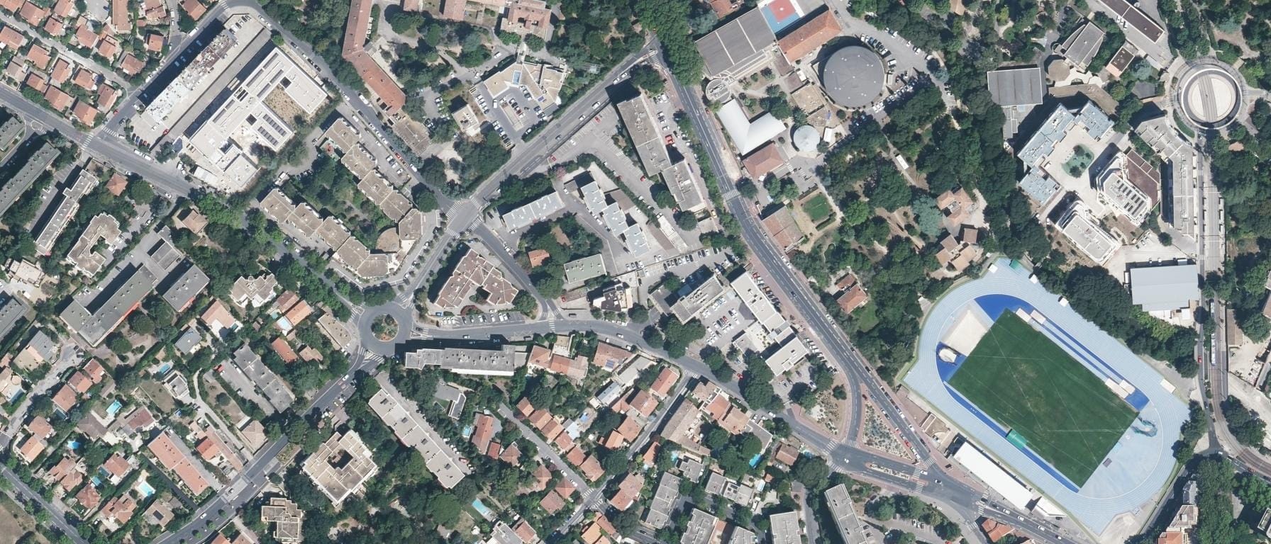 Vue aérienne de CREPS de Montpellier (34)