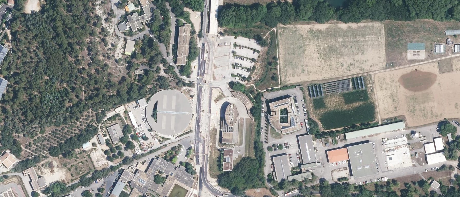 Vue aérienne de Lycée agricole Frédéric BAZILLE - Agropolis (Classes Agri)