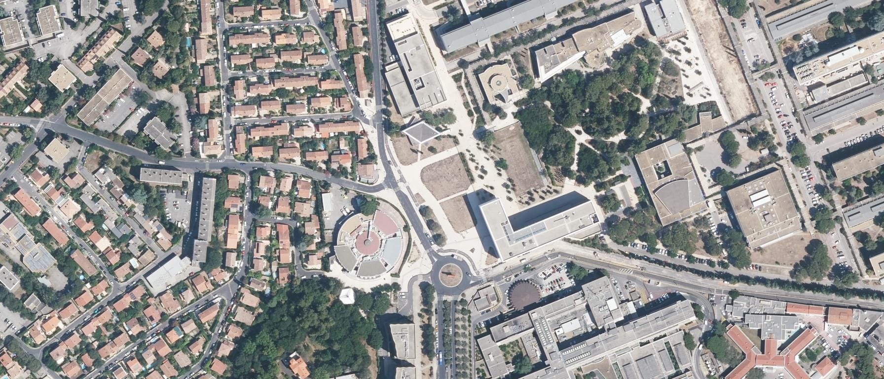 Vue aérienne de Polytech Montpellier BIO (34)