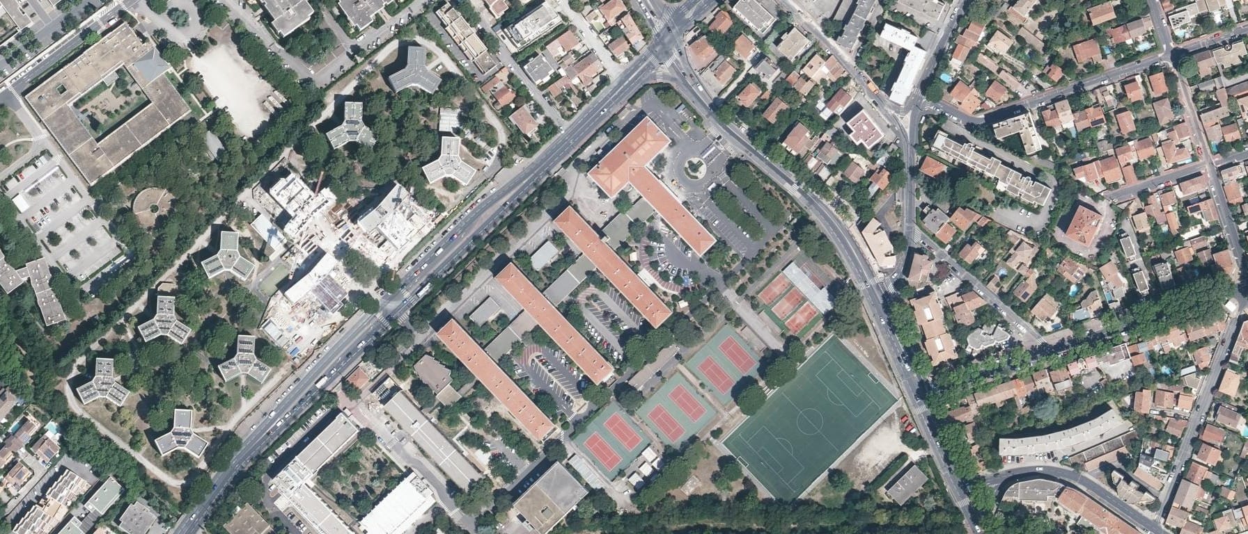 Vue aérienne de Unité de formation et de recherche de sciences pharmaceutiques et biologiques Université de Montpellier
