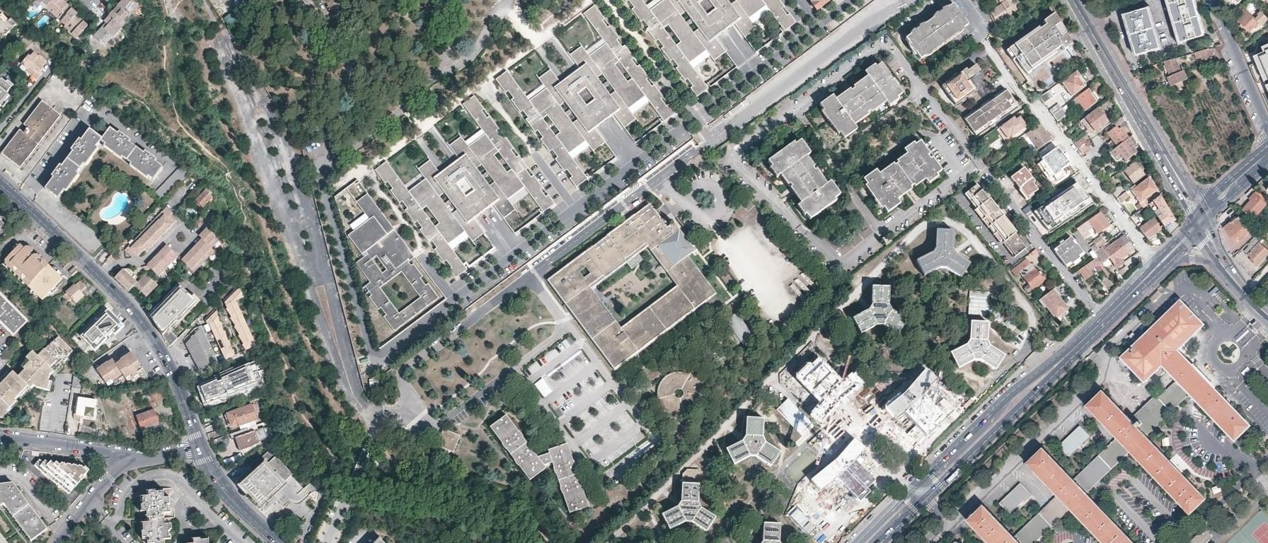 Vue aérienne de IFSI CHU Montpellier