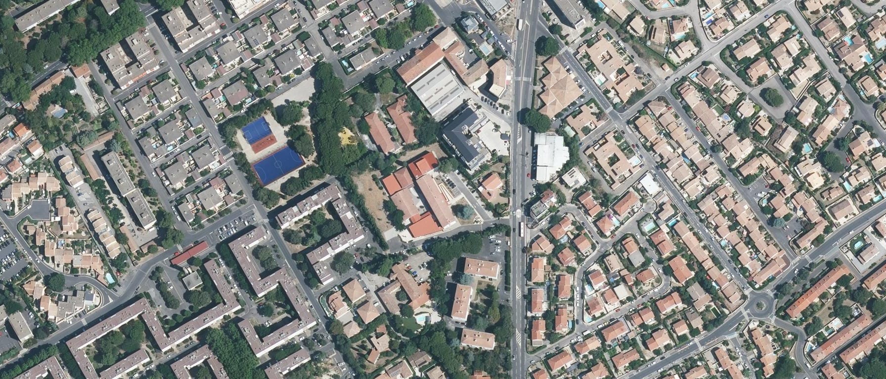 Vue aérienne de IFSI CH Béziers