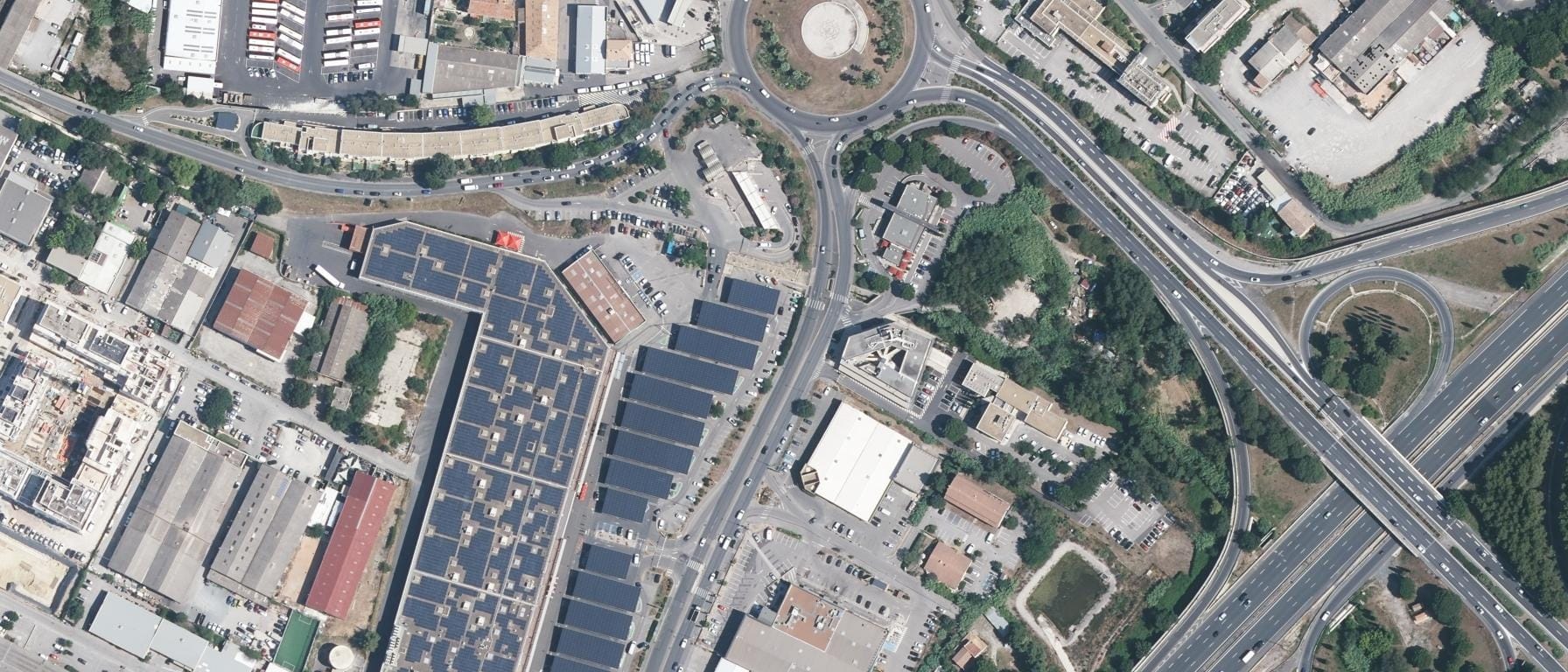 Vue aérienne de JUNIA (HEI et ISEN) Ingénieur Généraliste - Campus Montpellier - Classe préparatoire PCSI-PSI Lycée Saint Joseph Pierre Rouge (Montferrier-sur-Lez - 34)