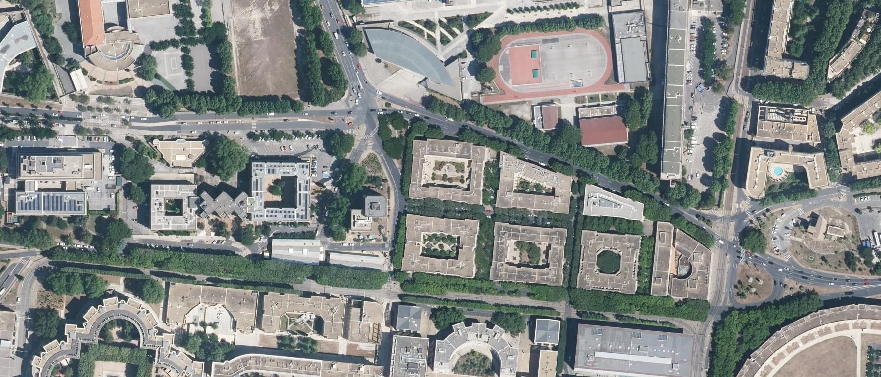 Vue aérienne de GRETA DE MONTPELLIER LPO JEAN MERMOZ