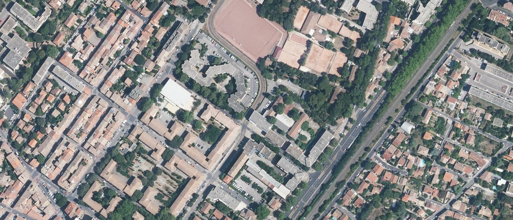 Vue aérienne de MONTPELLIER CONTEMPORAIN Ecole Supérieure des Beaux -Arts